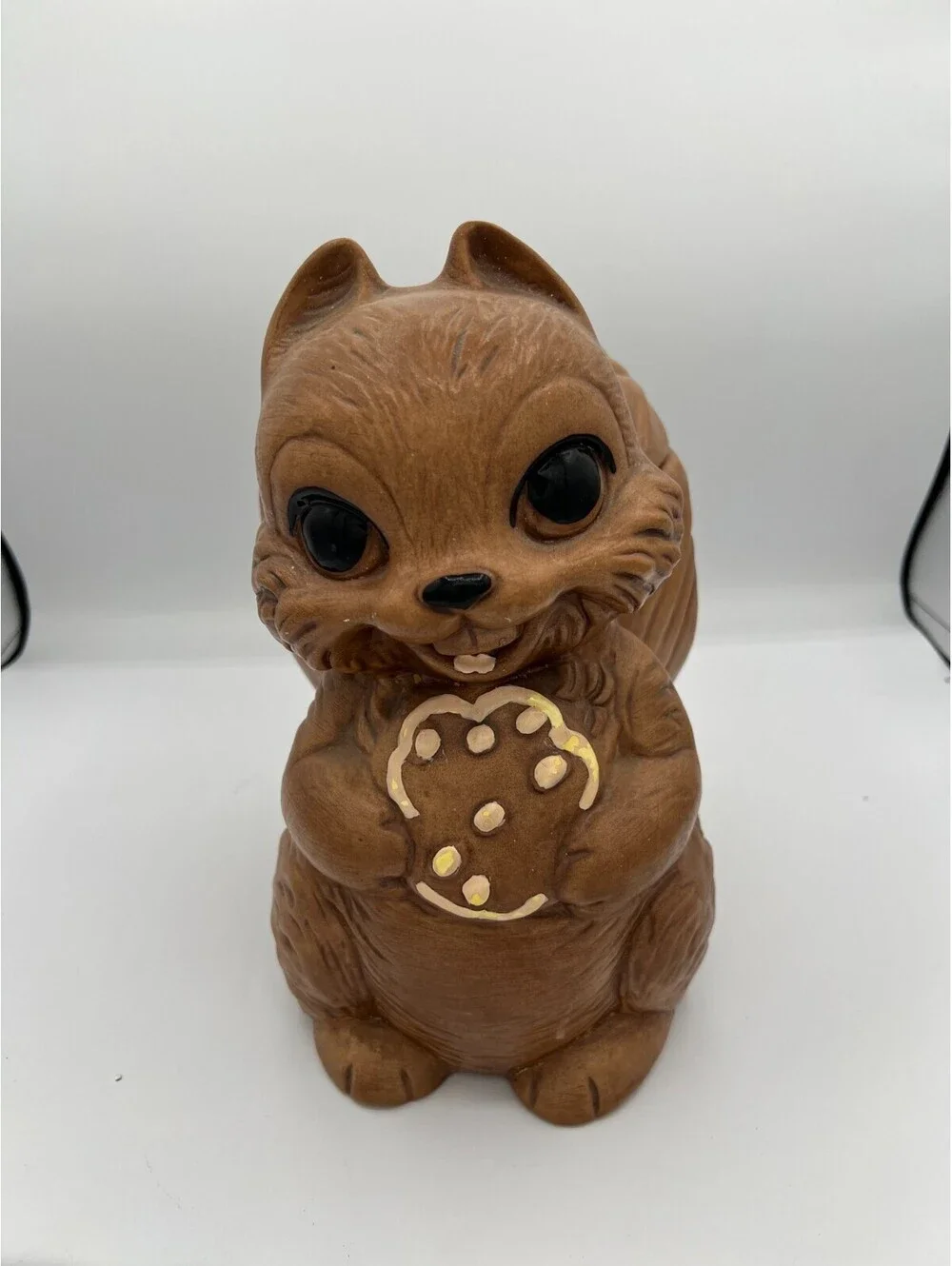 Vintage Twin Winton Cookie Jar Cute Squirrel Holding Cookie Vintage 1960s